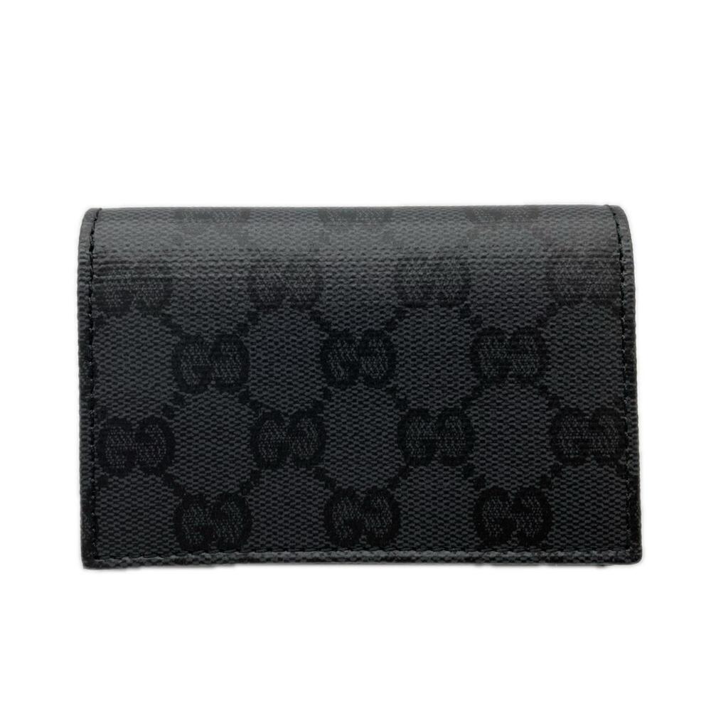 GUCCI GG Canvas Essence Classic Business Card Holder/Card Case 876423 Black G...